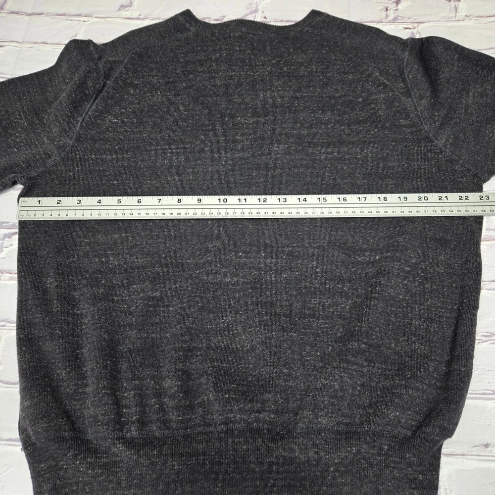 Polo Ralph Lauren Mens Charcoal‎ Gray Heathered Cotton Crewneck Sweater Large LG